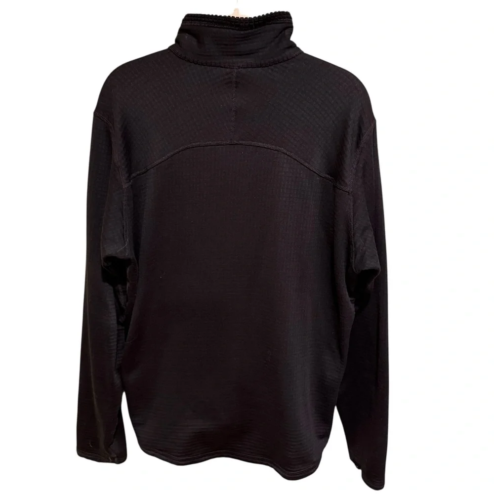 Patagonia R1 Quarter Zip Black Waffle Grid Hiking Men's Pullover - Size Medium - Picture 4 of 4
